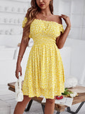 Square Collar Cotton Print