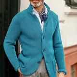 Fongt New Sweater Men's Casual Long Sleeve Solid Color Knit Sweater Men's
