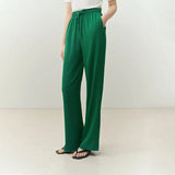 Summer 2022 New Thin Wide Leg Pants Women High Waist Loose Straight Tube Slim Casual Solid Pants Korean