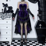 Summer New Dark Sexy Hot Girl Slim, Neck Tie, Waist Pull-Down Dress Girl-Outfit