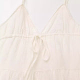 Spring Style Tiered Tie-Up Short Suspender Dress 7521321-Outfit