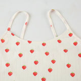 Strawberry Printed Tank Top And Straight Leg Pants Pyjamas Two Piece Set-Outfit