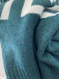 Letter Sweater Women 2023 Spring Autumn Turtleneck Rock Sweater Jumpers Pull Female Fashion Knitted Pullover