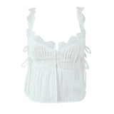 Fongt Repair Lace Spliced Sleeveless Sling Suit 2025 New D79555