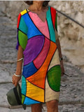 Elegant Floral Print Dress 703-1-Outfit