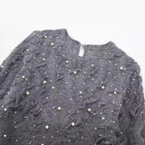 New Artificial Pearl Textured Pullover 9598279-Outfit
