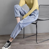 Fongt New 2024 Light Color Loose Skinny Dad Pants-Outfit