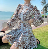 Hollow Out Lace Floral Embroidery