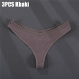 Thong V Waist Design G-String Women's Panties Cotton Panties Female Underpants Solid Pantys Intimates Lingerie