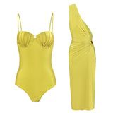 One-Shoulder Dress Swimsuit Women Two Sets Of Sexy All-In-One 2025 New