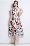 Fongt Tea Break Print Slings With Open Shoulder Dress Female Summer Sexy Hot Girl Holiday Beautiful Dress