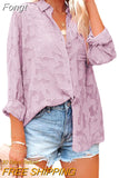 See Through Jacquard Mesh Shirts Women Long Sleeve White Tops 2023 Women's Elegant Streetwear Button Down Blouse