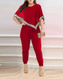 Fongt Autumn And Winter New Large-Size Women's Two-Piece Set Of Gliders