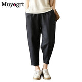 Wide Leg Pants Women Capris Solid Loose Bloomers Fitness Dance Wear Split Trousers Plus Size Pants Elastic
