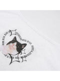 Korean Style Off Shoulder Women Casual Fashion Vintage Sexy Print T-shirt Streetwear Halter Tank Top 2 Piece 2023 New