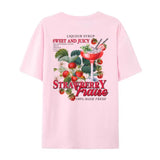 Strawberry Retro Graphic T-Shirt-Outfit