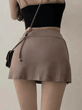 Lined Split Tennis Mini Skirt-Outfit