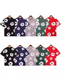 Printed Flower Wood Cotton Loose Sweater Y2K Hip Hop Street Pullover For Leisure-Outfit