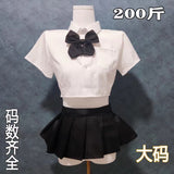 Night Vows Big-Size Fat Sister Sex Lingerie Sexy Split Student JK Uniform Studded Dress
