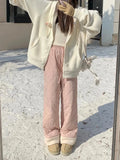 Puffer Thick Fleece Warm Pants-Outfit