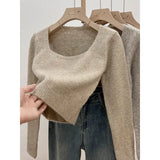 Fongt Soft Collar Knitted Knitted Women's Autumn Winter New Temperament Jacket Sweater Inside The Bottom Shirt