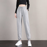 Fongt Pants Korean Version Loose Thin Students Tied Everything Ins Trend Casual Pants Autumn Women's Pants-Outfit