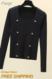 Cropped Sweater Women Clothes Long Sleeve Pullover Knitted Top Autumn Jumpers Korean Fashion Womens Sweaters Jersey