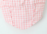Pink Plaid Strap Top-Outfit