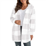Fongt New Coat Loose Lattice Knitted Cardigan Fashion Sweater