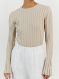 Fongt Collar Knitted Sweater Long-Sleeved Pit Strip Bottom Shirt Solid Color Tight Autumn And Winter Top