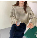 Fongt Undershirt With The 2024 Fall Women's Thin Loose New Round Collar Long-Sleeve