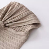 Spring Rib Knitted Asymmetrical Blouse 4240001-Outfit