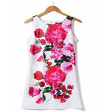 new brand 2018 summer women wear casual print sleeve free dress printed elastic