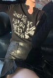 Blurry Long Sleeve Crop Top-Outfit