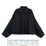 Fongt Spring Pilot Jacket Bat Sleeve Zipper Loose Tuffen Jacket Women's Casual Jacket