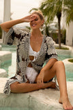 Women's Long Swimsuit Cover Up Half Sleeve Floral Crochet Open Front Kimono Beachwear Bathing Suit Women's Bikini