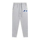 Rainbow Gradient Letter Tiger Head Printing Ins Trendy Sweater Trousers Jogging Suit-Outfit