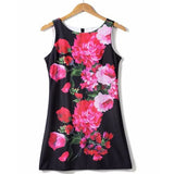 new brand 2018 summer women wear casual print sleeve free dress printed elastic