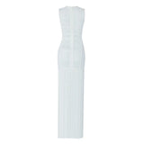 Spring And Summer New Features Medium And Long White Banded Evening Dress Dress Waist Thin Women's