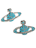 Rhinestone Planet Design Earring-Outfit