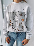 Graphic Sweatshirts for Women Fashion Designer Pullovers Tops 2023 Womens Clothing Female Loose Sweatshirt