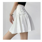 Fongt 100-Fold Skirt Women's New Dress With White Half-Dress Korean Version Of The College Style Skirt A Skirt