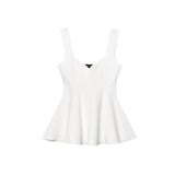Fongt Women's Explosive Short Skirt-Style Helid Top + Flare-Dants Suit