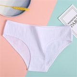Underwear Cotton Panties Sexy Underpants Women's Panties Solid Color Briefs for Female Striped Cotton Intimate