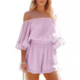 Fongt Spring And Summer EBAY Women's Dresses Short Sleeves Loose Solid Chiffon