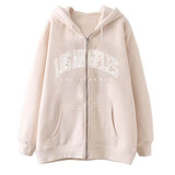 Style Lazy Cardigan Hoodie 2024 Spring And Autumn Oversize Zipper Jacket Couple Style-Outfit