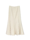Fongt Xixi 2025 Autumn And Winter New Temperament Hair, Thick Lace Fishtail Skirt Half-Body Ass Skirt Women 85099