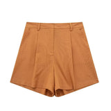 Vest 99293210 Blended High Waist Casual Shorts 9929221 Suit-Outfit