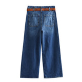 New Autumn Jeans With High Waist, Wide Legs And Ankles 1889171-Outfit