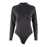 Fongt Hot Style Solid Color Slim Round Collar Half Cardigan Bottom T Shirt Female Winter Jumjoined